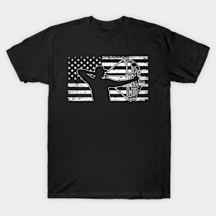 Hunting Archer American Flag Bowhunting Hunter T-Shirt